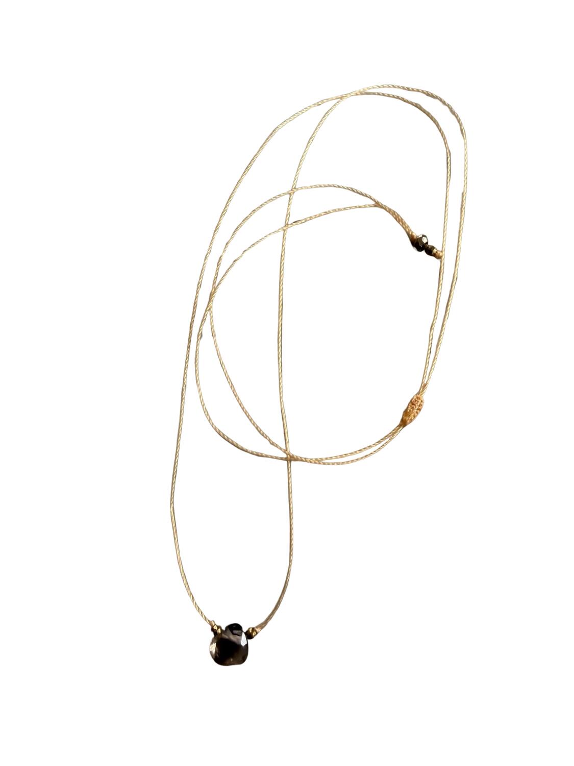 Agnes perlehalskæde - 02 Smokey quartz